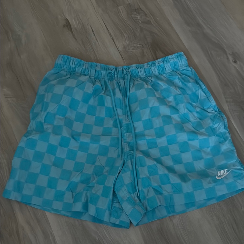 Nike Blue Checkered Shorts